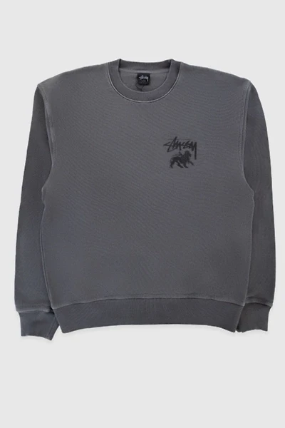 Stussy Rasta Lion Pigment Dyed Crewneck Sweatshirt