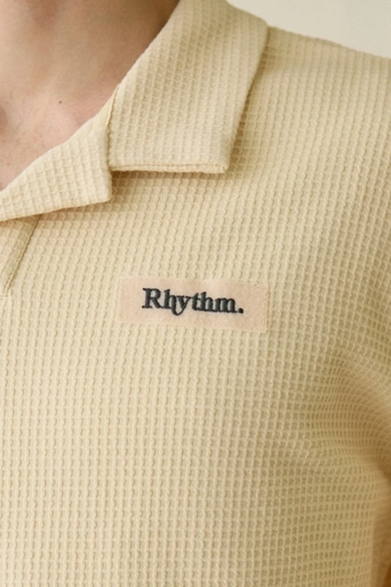 Rhythm Waffle Rugby Polo Shirt