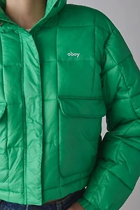 OBEY Surface Cropped Puffer Jacket