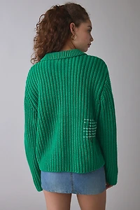 OBEY Julian Button Down Oversized Sweater