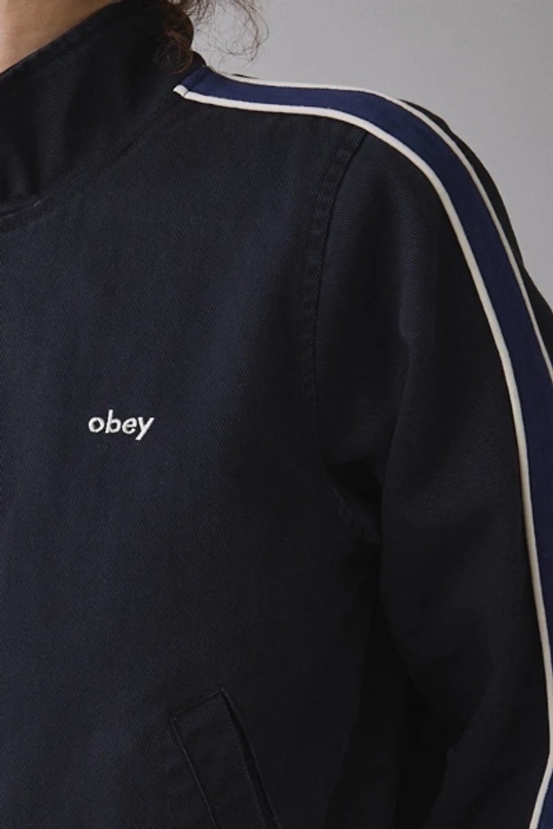 OBEY Astrid Stripe Full-Zip Denim Jacket