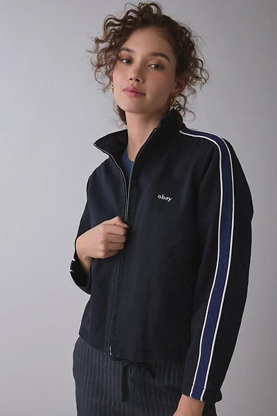 OBEY Astrid Stripe Full-Zip Denim Jacket