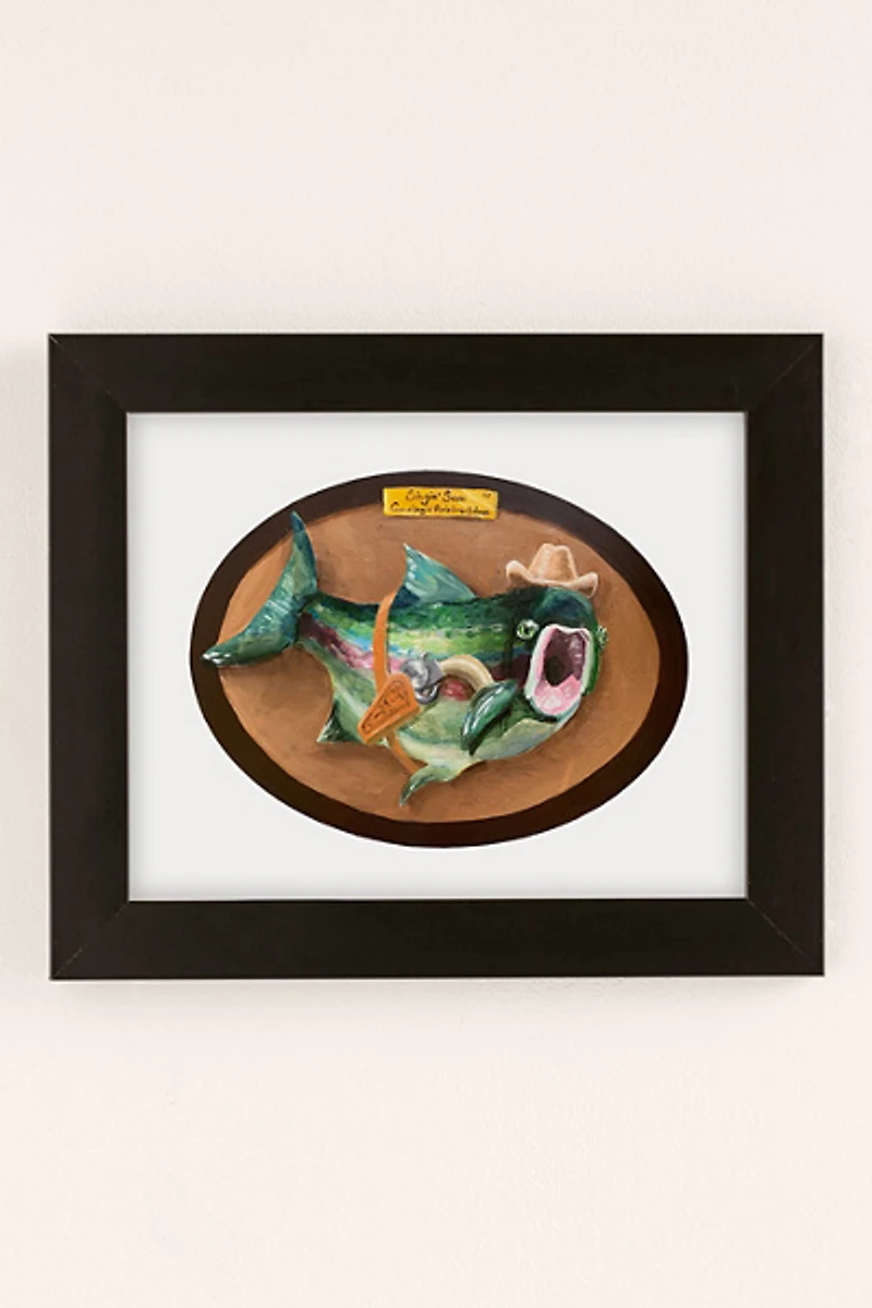 Lindsey Marie Singin’ Sam The Gunslingin Rainbow Salmon Art Print