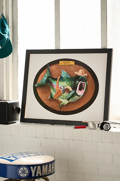 Lindsey Marie Singin’ Sam The Gunslingin Rainbow Salmon Art Print