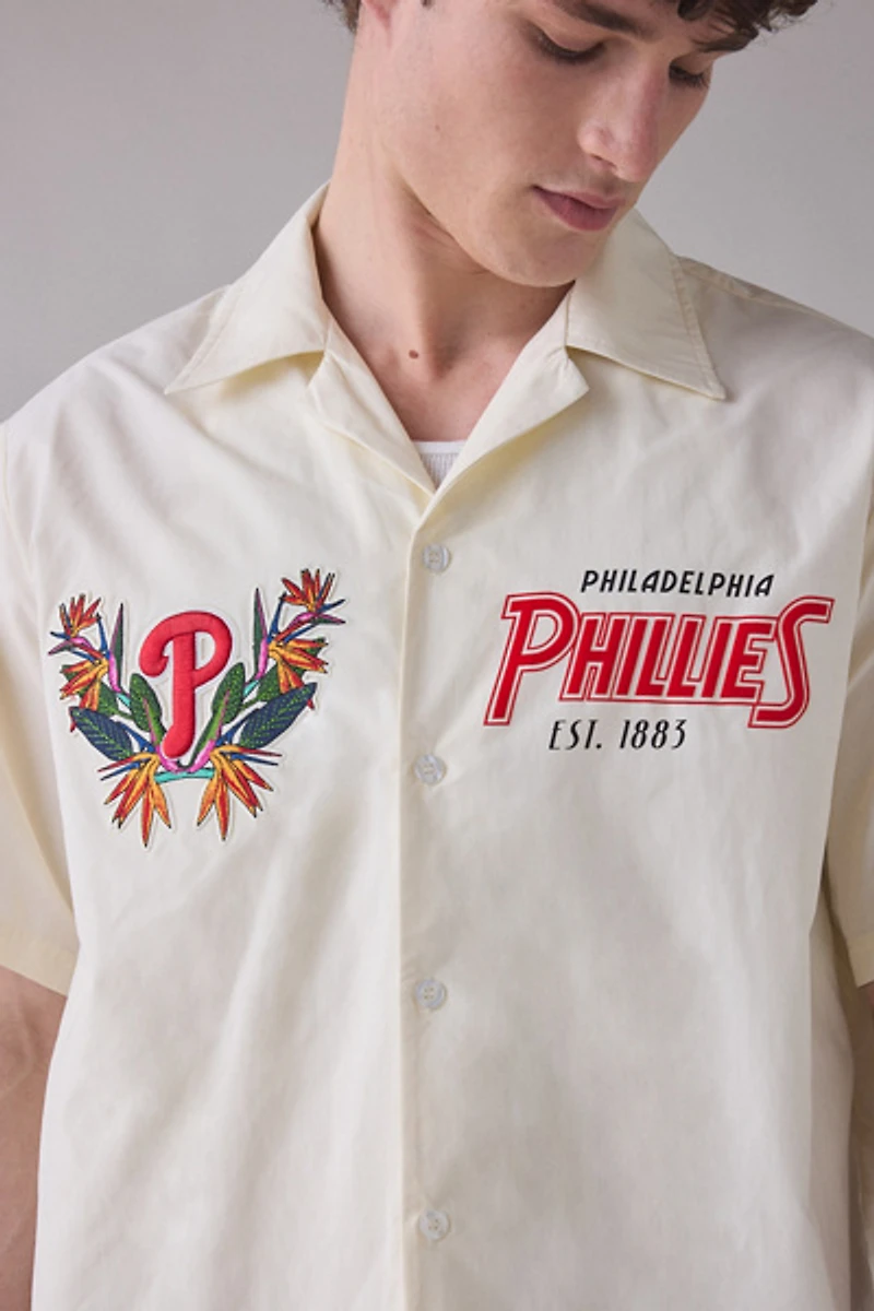 Pro Standard MLB Philadelphia Phillies Floral Barbeque Shirt