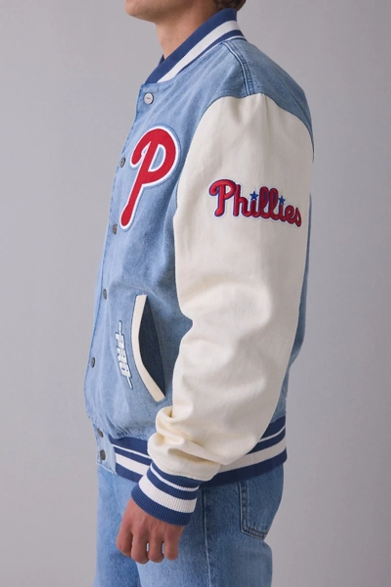 Pro Standard MLB Philadelphia Phillies Denim Varsity Jacket