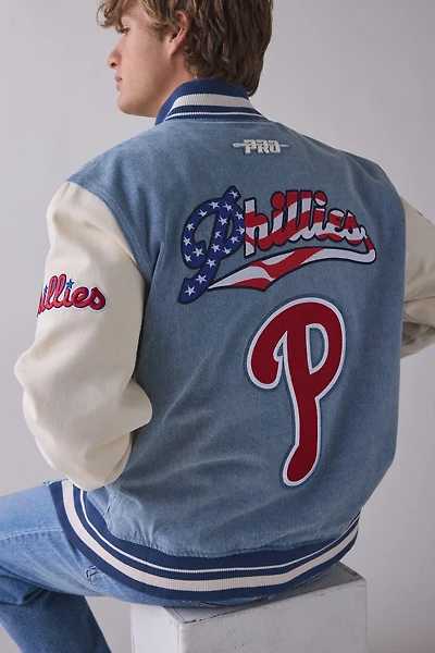 Pro Standard MLB Philadelphia Phillies Denim Varsity Jacket