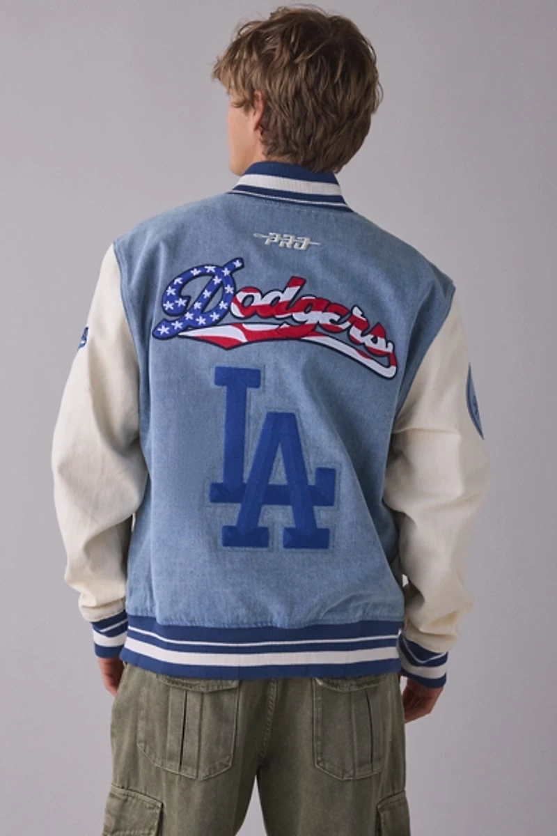 Pro Standard MLB Los Angeles Dodgers Denim Varsity Jacket