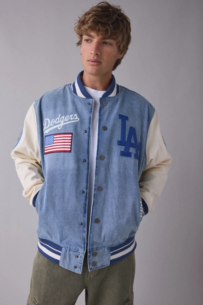 Pro Standard MLB Los Angeles Dodgers Denim Varsity Jacket