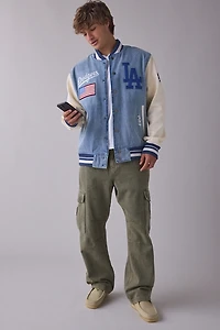 Pro Standard MLB Los Angeles Dodgers Denim Varsity Jacket