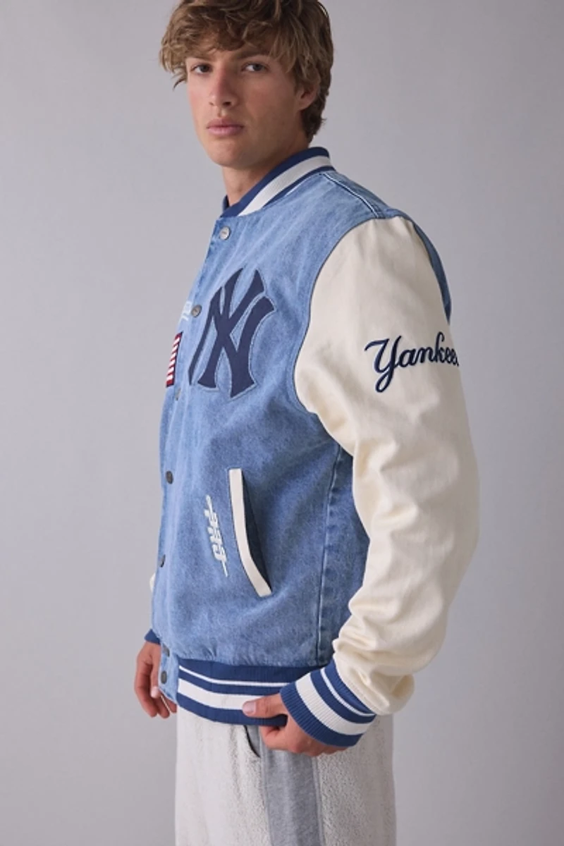 Pro Standard MLB New York Yankees Denim Varsity Jacket