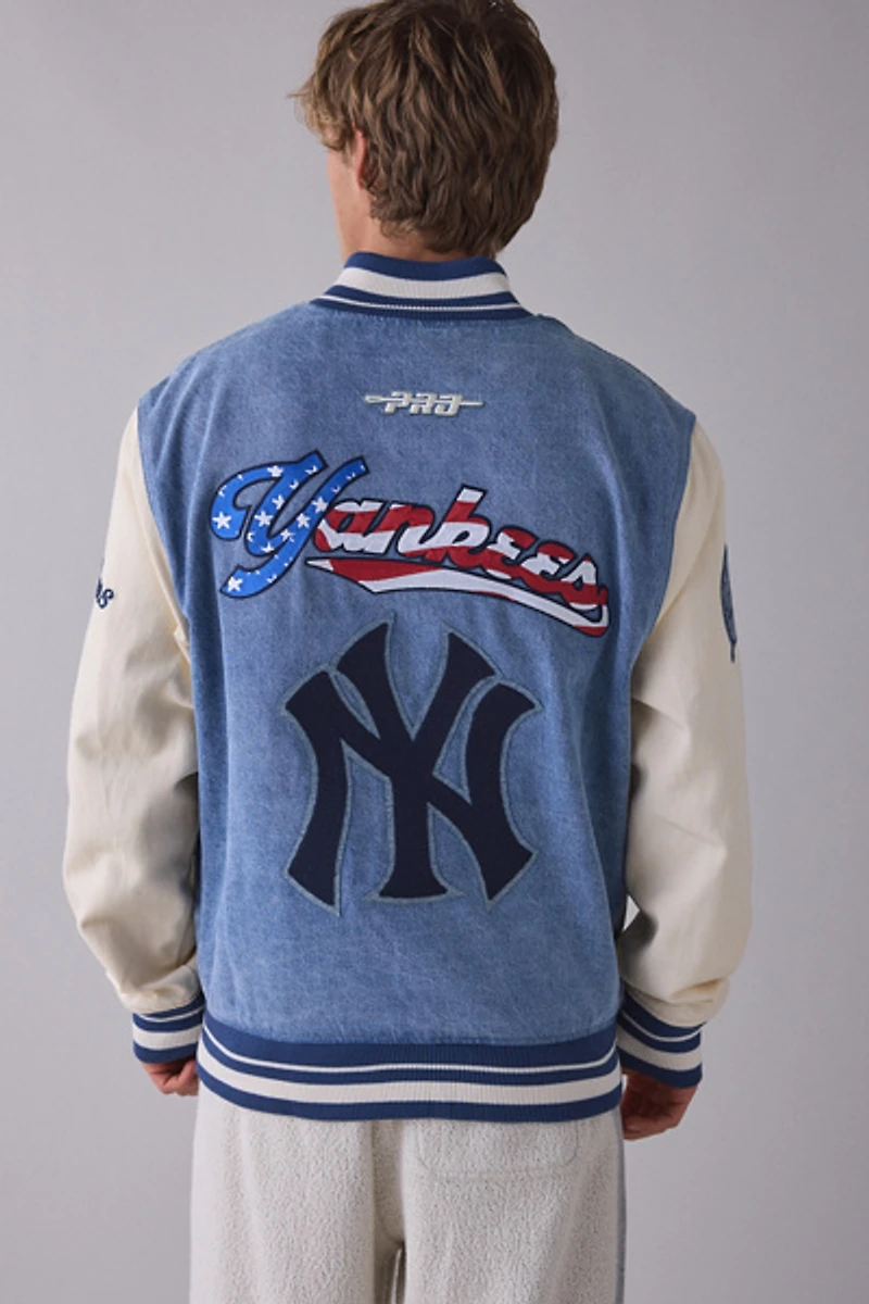 Pro Standard MLB New York Yankees Denim Varsity Jacket