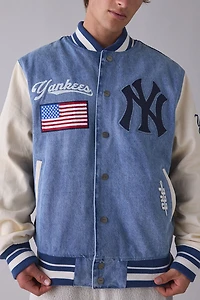Pro Standard MLB New York Yankees Denim Varsity Jacket