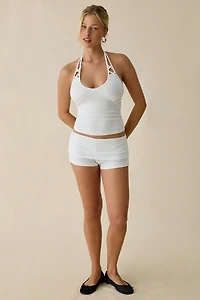 Frankies Bikinis X JENNIE Nora Cotton Jersey Halter Top