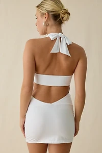 Frankies Bikinis X JENNIE Solo Cowl Halter Neck Mini Dress