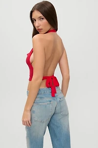 Frankies Bikinis X JENNIE Briar Cloud Knit Halter Top