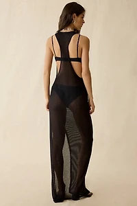 Out From Under Aruba Sheer Mesh Side-Slit Maxi Dress