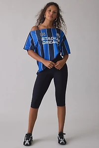 BDG Futbol Graphic Off-The-Shoulder Jersey Tee