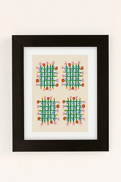aniagretastudio Floral Gingham Art Print