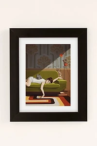 Artcatillustrated Waiting Game Art Print