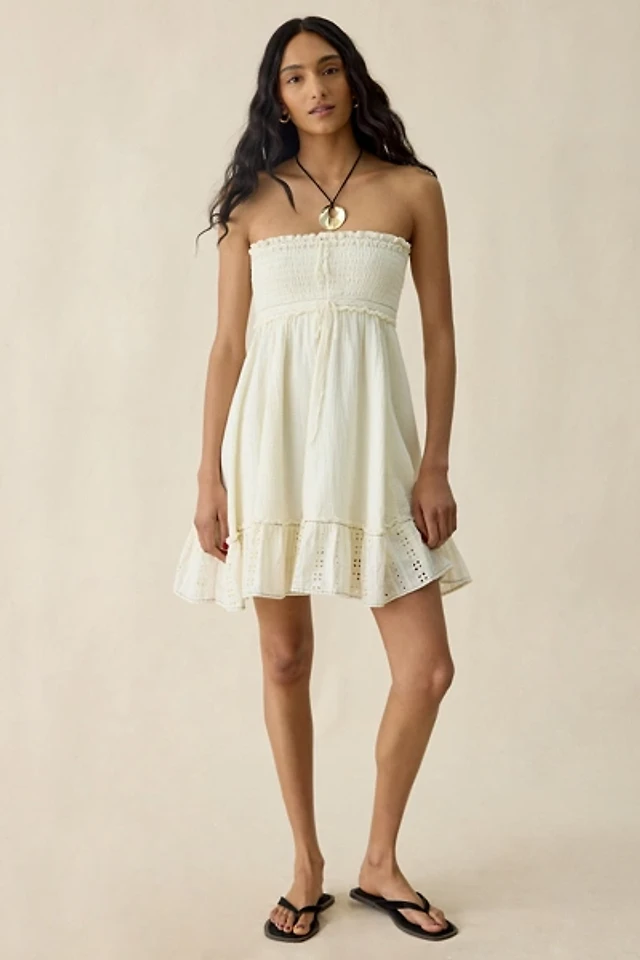 kimchi blue stella off-the-shoulder babydoll mini dress Kimchi Blue Stella Off-The-Shoulder Babydoll Mini Dress