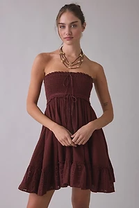 Kimchi Blue Washed Ashore Strapless Babydoll Mini Dress
