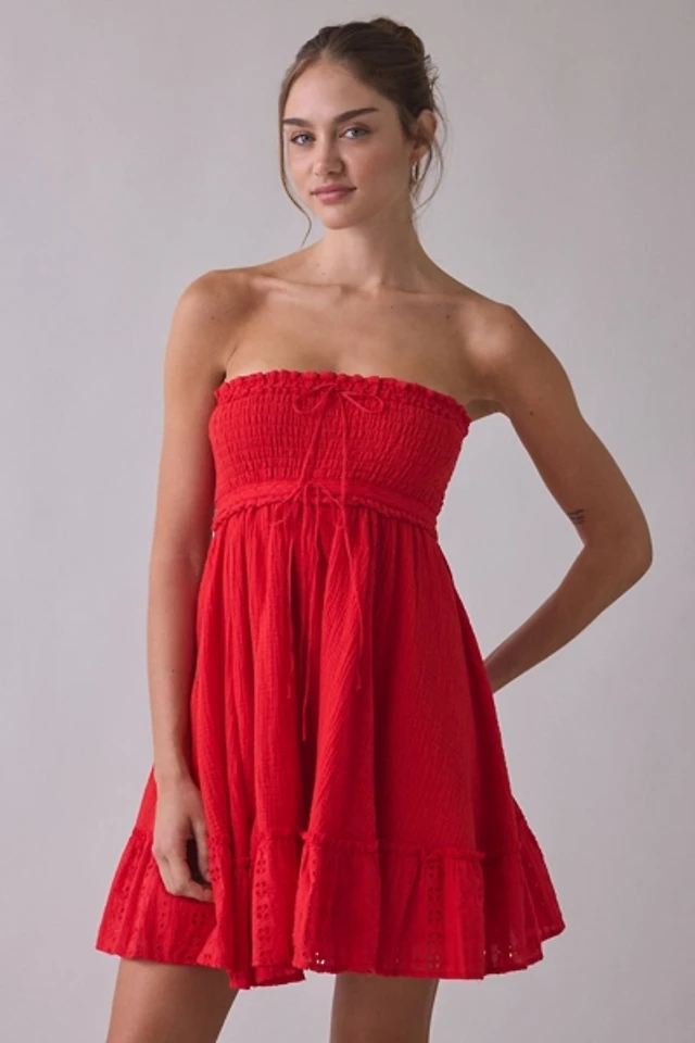 kimchi blue stella off the shoulder babydoll mini dress Kimchi Blue Stella Off-The-Shoulder Babydoll Mini Dress
