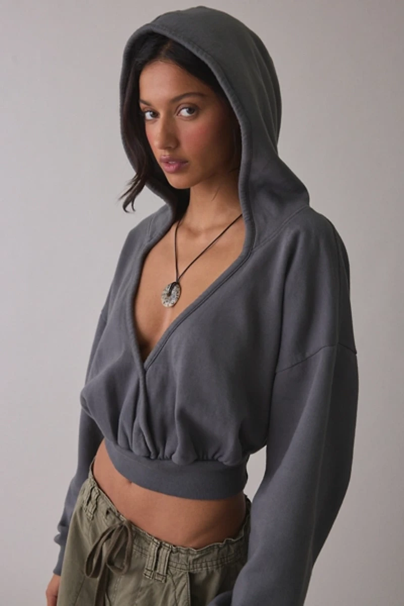 Out From Under Shore Up + Surplice Cropped Hoodie Sweatshirt