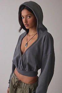 Out From Under Shore Up + Surplice Cropped Hoodie Sweatshirt
