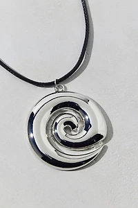 Swirl Pendant Corded Necklace