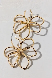 Bloom Flower Statement Hoop Earring