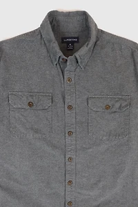 Vintage Land's End Flannel Button-Down Shirt