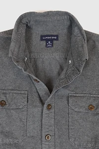 Vintage Land's End Flannel Button-Down Shirt