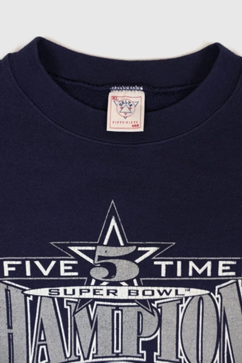 Vintage Dallas Cowboys 5 Time Super Bowl Champions Crewneck