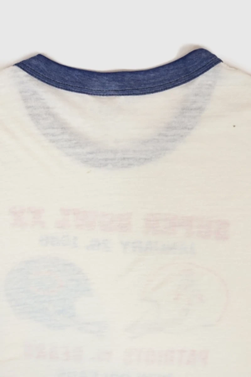 Vintage 1986 Super Bowl XX Threadbare Ringer Tee