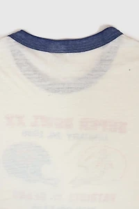 Vintage 1986 Super Bowl XX Threadbare Ringer Tee