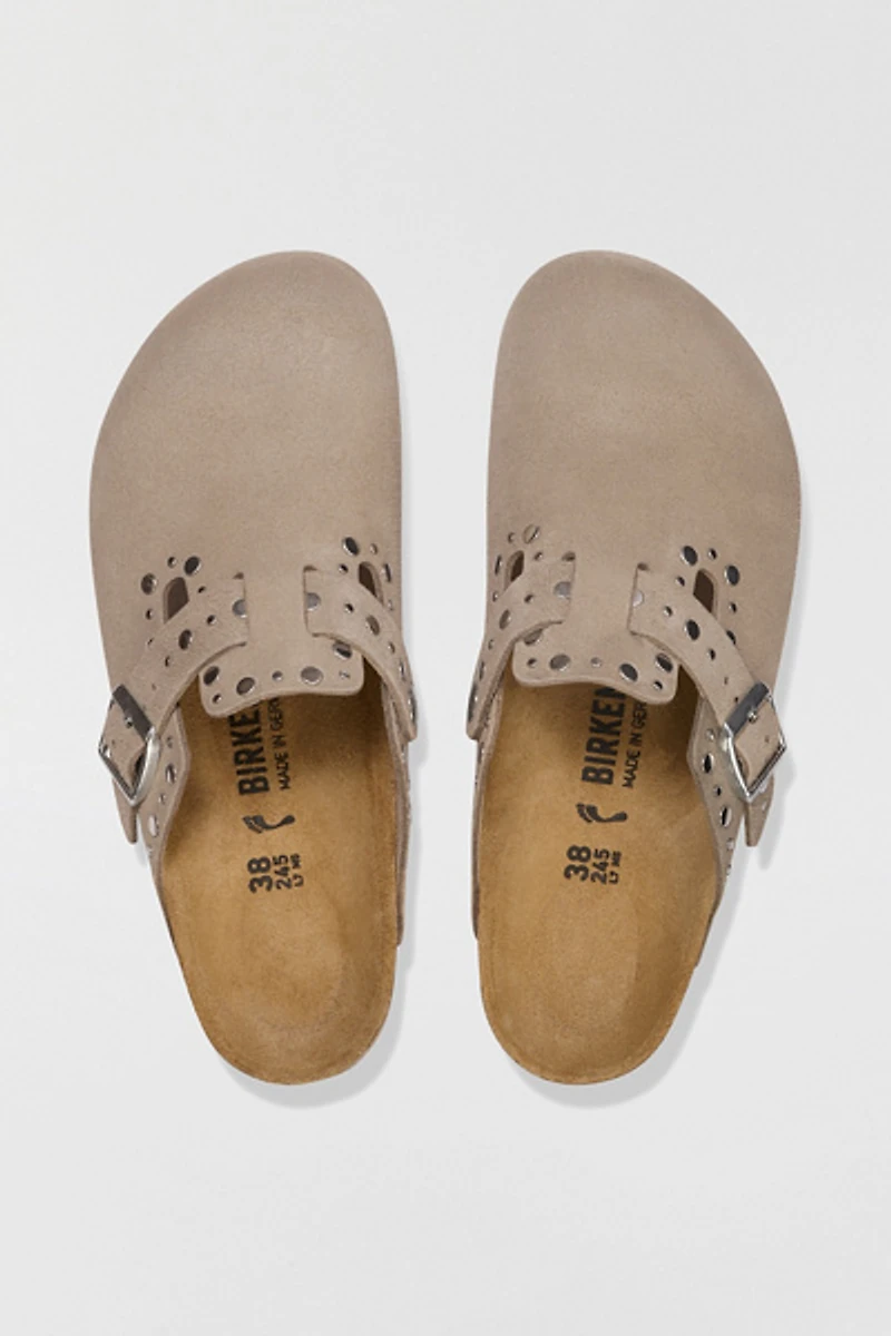 Birkenstock Boston Rivets Suede Clogs