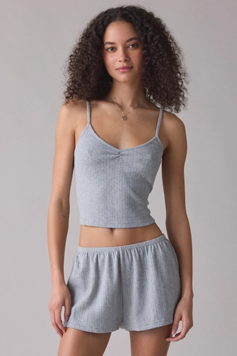 Out From Under Iris Pointelle Knit Cami + Shortie 2-Piece PJ Set