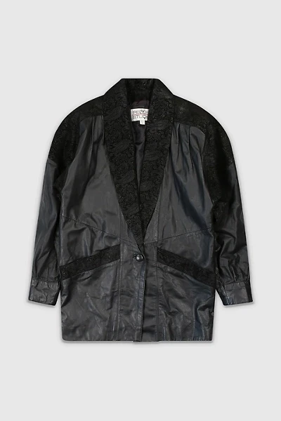 Vintage 90s Black Leather Jacket