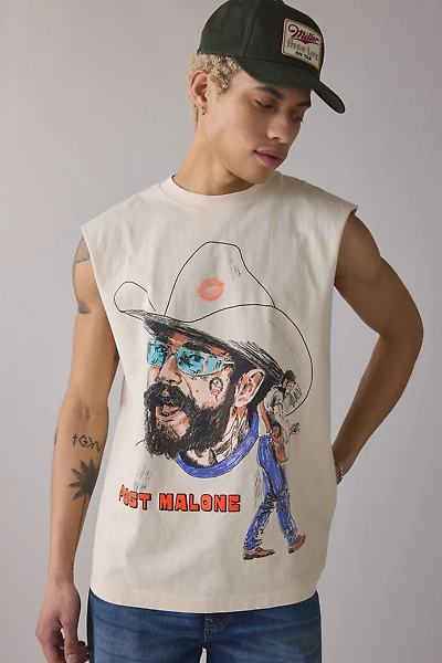 Giant Vintage Post Malone Graphic Heavyweight Cotton Muscle Tee