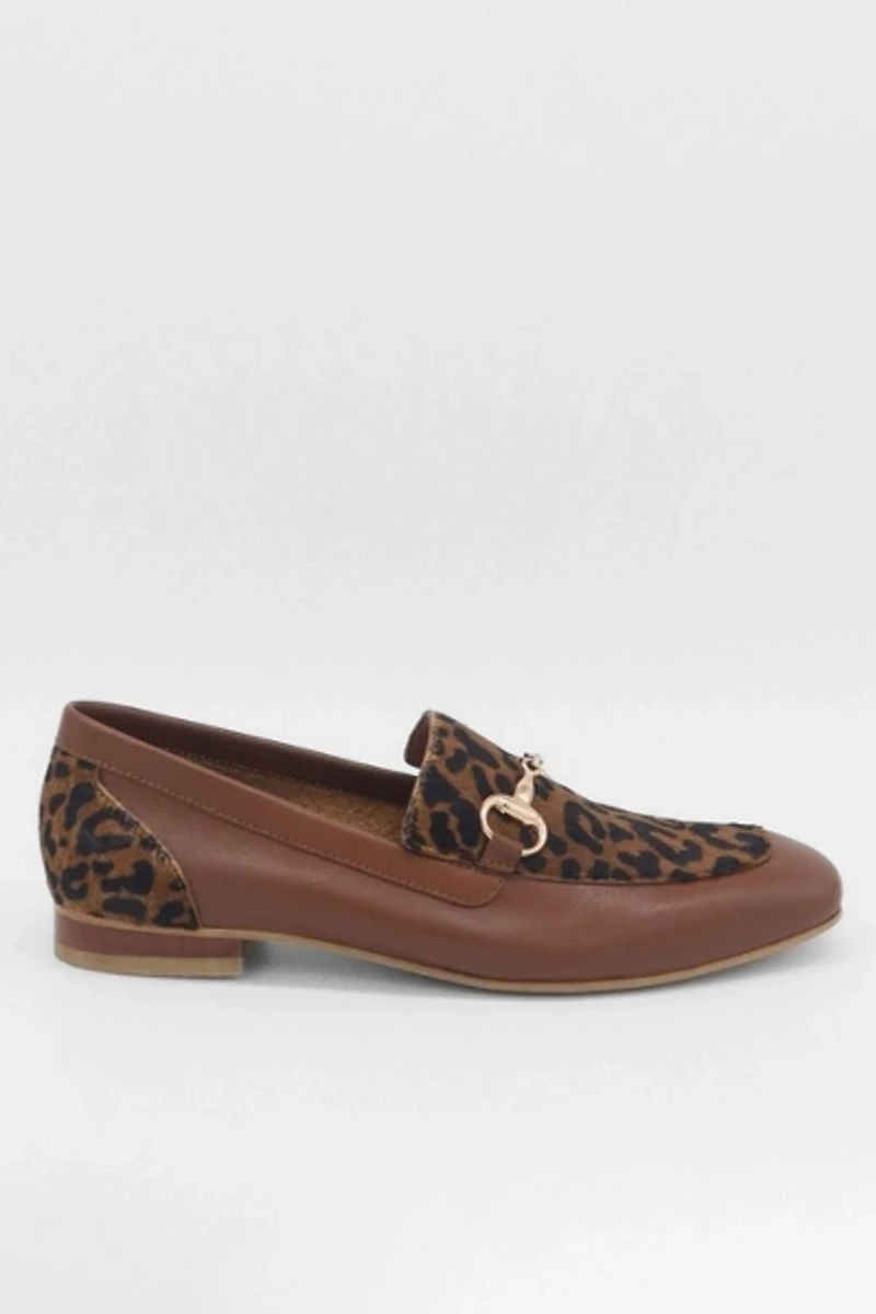 Stivali Leopard Print Natural Cowhide Leather Loafers
