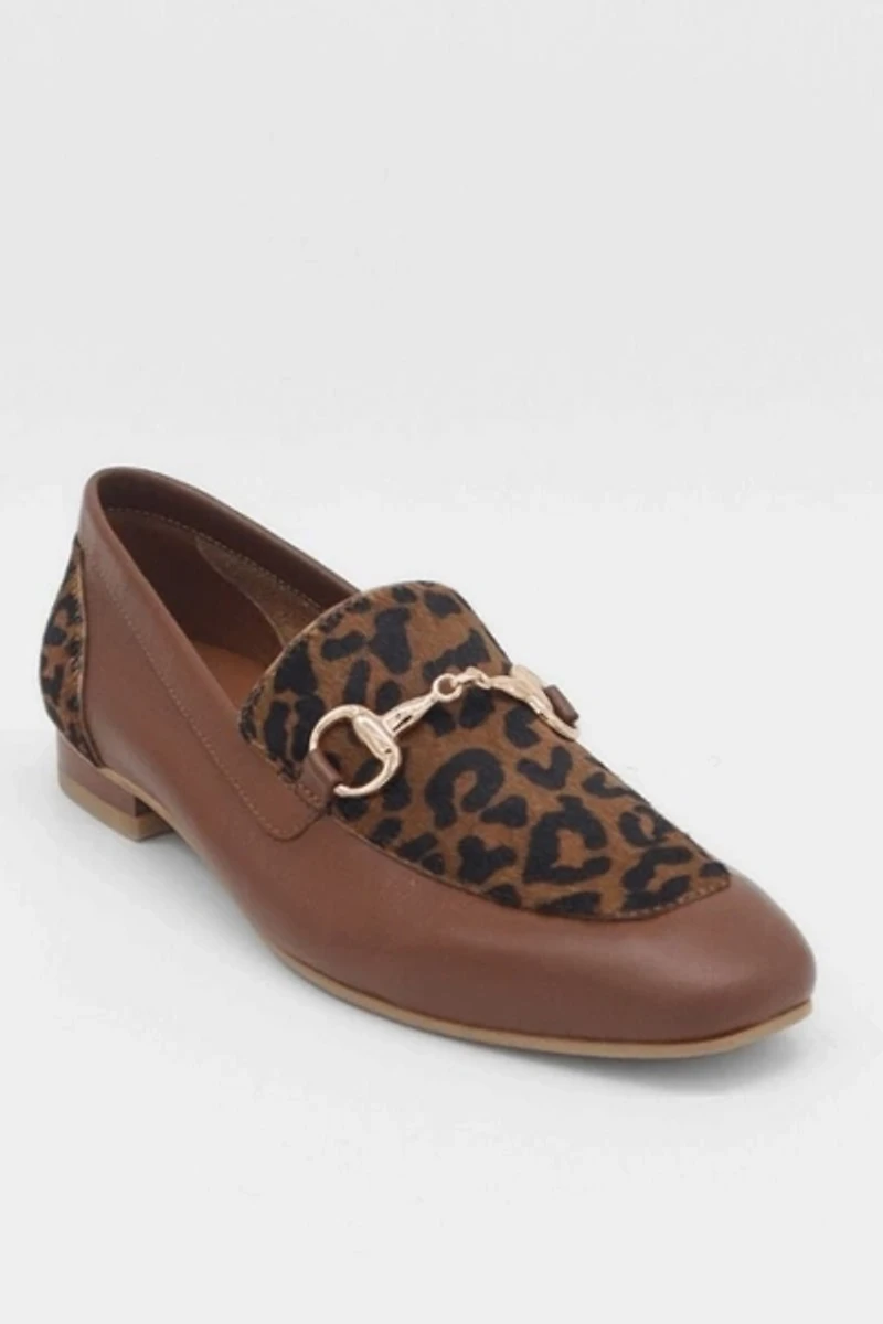 Stivali Leopard Print Natural Cowhide Leather Loafers