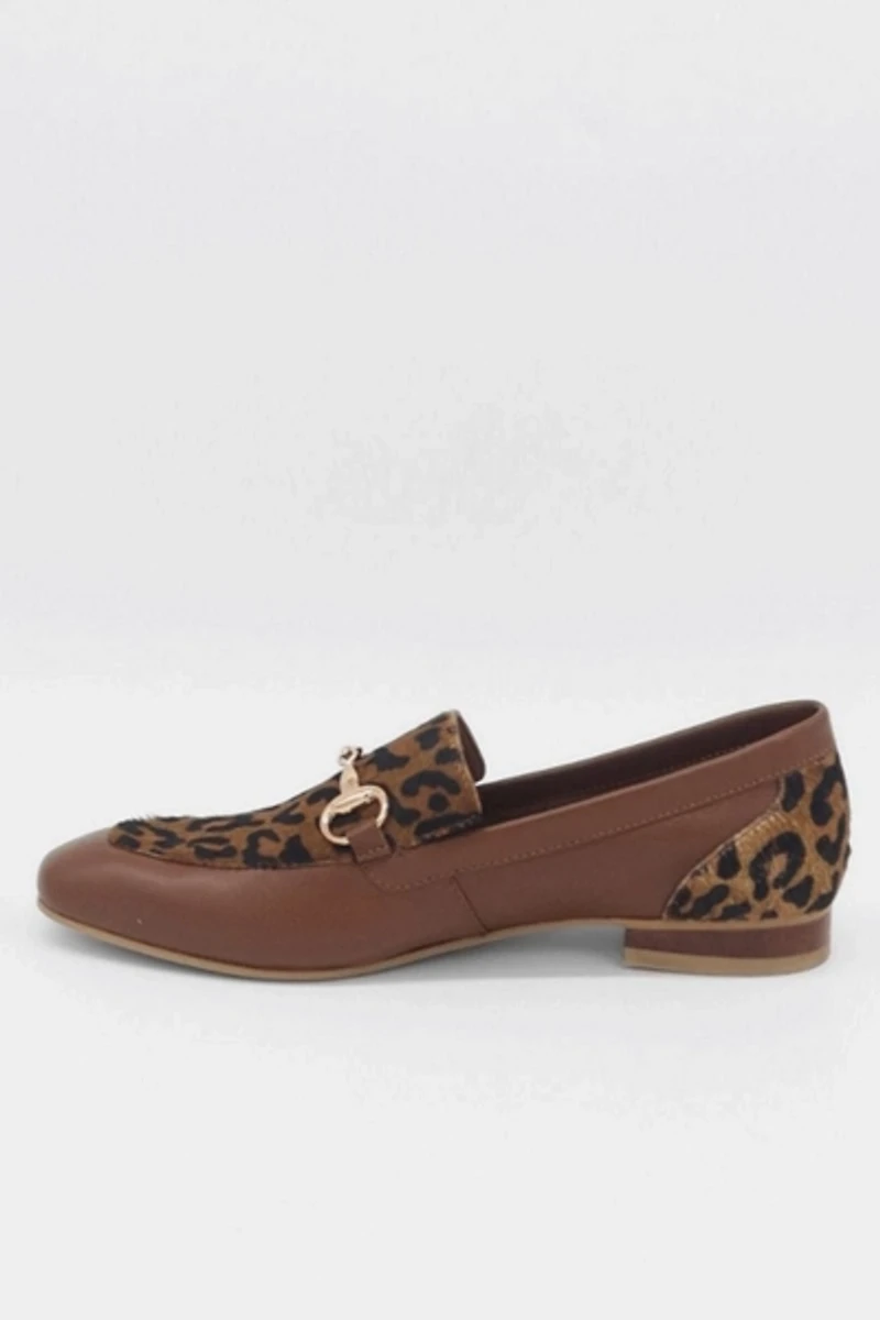 Stivali Leopard Print Natural Cowhide Leather Loafers