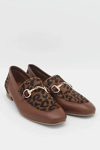 Stivali Leopard Print Natural Cowhide Leather Loafers