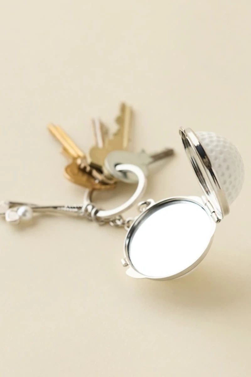 Golf Ball Compact Mirror Keychain