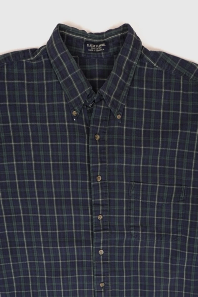 Vintage Plaid Button-Down Plaid Shirt