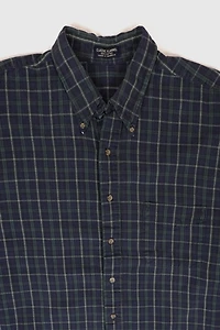 Vintage Plaid Button-Down Plaid Shirt