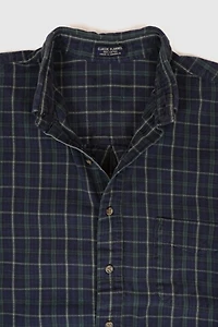 Vintage Plaid Button-Down Plaid Shirt