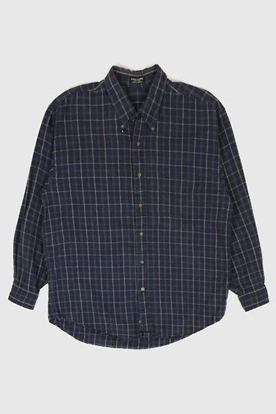Vintage Plaid Button-Down Plaid Shirt