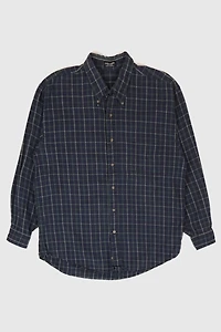 Vintage Plaid Button-Down Plaid Shirt